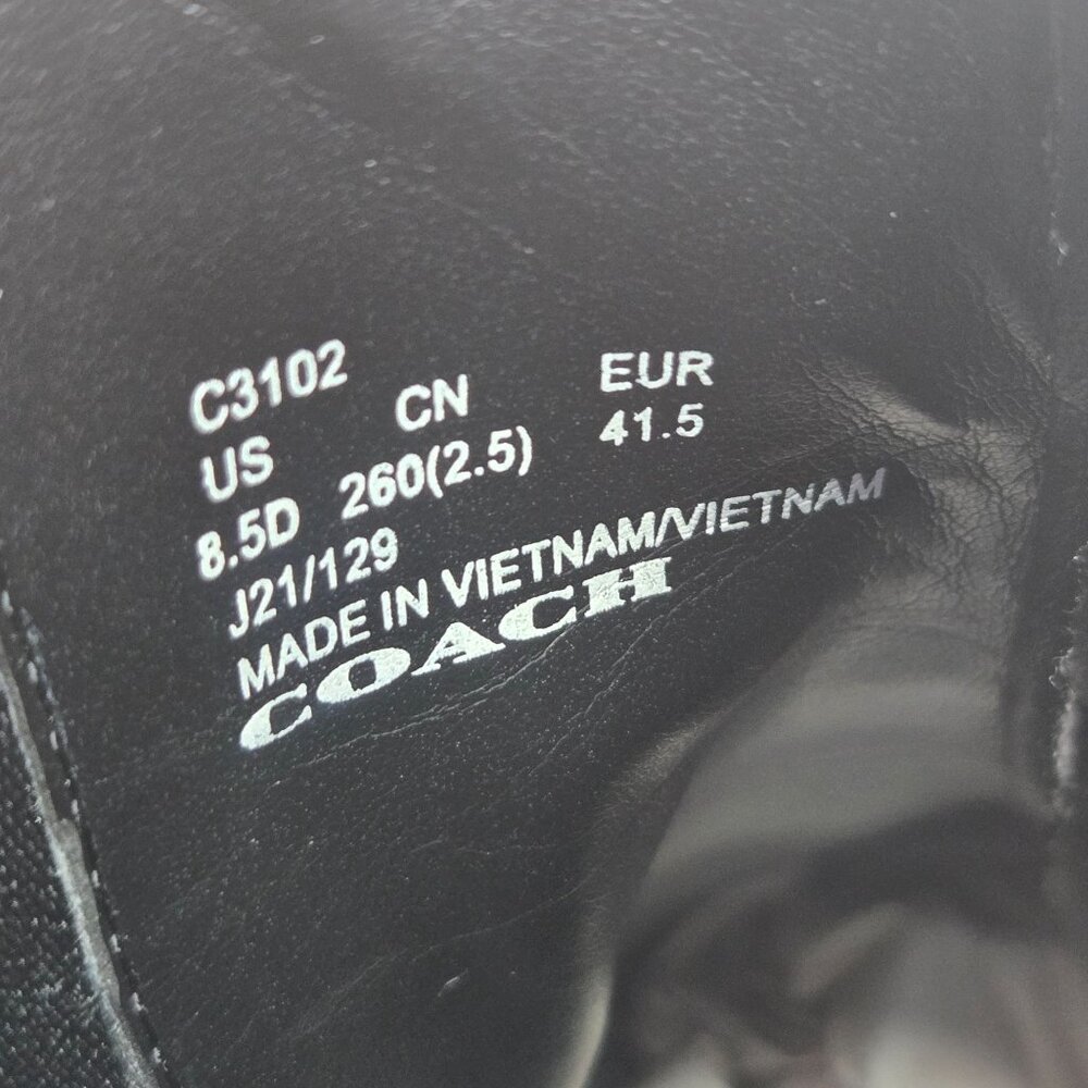Coach Pull On Chelsea Boots Mens Sz 8.5 Black Leather Minimalist Preppy Booties - Picture 8 of 12